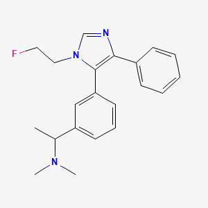 molecular formula C21H24FN3 B4260532 (1-{3-[1-(2-fluoroethyl)-4-phenyl-1H-imidazol-5-yl]phenyl}ethyl)dimethylamine 