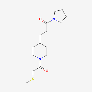 1-[(methylthio)acetyl]-4-[3-oxo-3-(1-pyrrolidinyl)propyl]piperidine