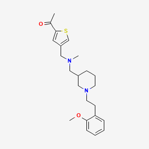 molecular formula C23H32N2O2S B4260553 1-(4-{[({1-[2-(2-methoxyphenyl)ethyl]-3-piperidinyl}methyl)(methyl)amino]methyl}-2-thienyl)ethanone 