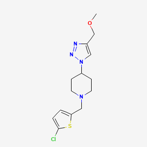 molecular formula C14H19ClN4OS B4260563 1-[(5-chloro-2-thienyl)methyl]-4-[4-(methoxymethyl)-1H-1,2,3-triazol-1-yl]piperidine trifluoroacetate 