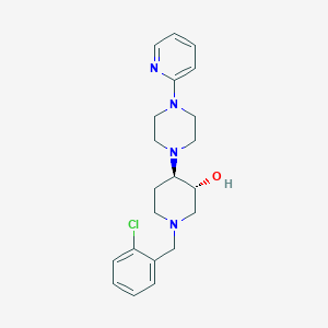 molecular formula C21H27ClN4O B4260570 (3R*,4R*)-1-(2-chlorobenzyl)-4-[4-(2-pyridinyl)-1-piperazinyl]-3-piperidinol 