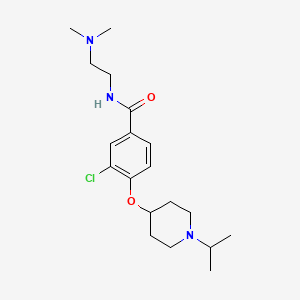 molecular formula C19H30ClN3O2 B4260589 3-chloro-N-[2-(dimethylamino)ethyl]-4-[(1-isopropyl-4-piperidinyl)oxy]benzamide 