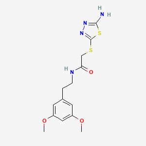 2-[(5-amino-1,3,4-thiadiazol-2-yl)thio]-N-[2-(3,5-dimethoxyphenyl)ethyl]acetamide