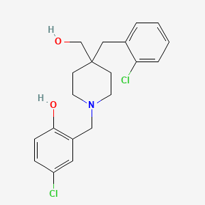 molecular formula C20H23Cl2NO2 B4260650 4-chloro-2-{[4-(2-chlorobenzyl)-4-(hydroxymethyl)-1-piperidinyl]methyl}phenol 