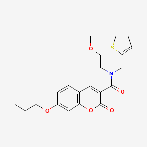 molecular formula C21H23NO5S B4260664 N-(2-methoxyethyl)-2-oxo-7-propoxy-N-(2-thienylmethyl)-2H-chromene-3-carboxamide 