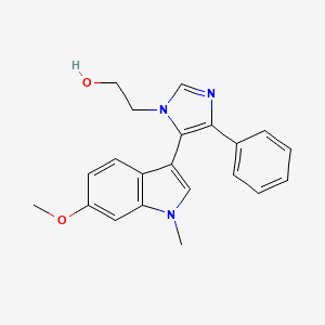 molecular formula C21H21N3O2 B4260667 2-[5-(6-methoxy-1-methyl-1H-indol-3-yl)-4-phenyl-1H-imidazol-1-yl]ethanol 