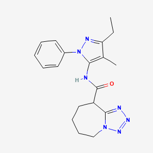 N-(3-ethyl-4-methyl-1-phenyl-1H-pyrazol-5-yl)-6,7,8,9-tetrahydro-5H-tetrazolo[1,5-a]azepine-9-carboxamide