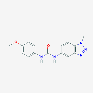 molecular formula C15H15N5O2 B426071 1-(4-Methoxyphenyl)-3-(1-methylbenzotriazol-5-yl)urea 