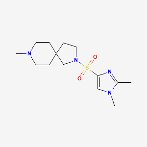 molecular formula C14H24N4O2S B4260714 2-[(1,2-dimethyl-1H-imidazol-4-yl)sulfonyl]-8-methyl-2,8-diazaspiro[4.5]decane 