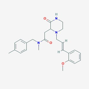 molecular formula C25H31N3O3 B4260739 2-{1-[(2E)-3-(2-methoxyphenyl)-2-propen-1-yl]-3-oxo-2-piperazinyl}-N-methyl-N-(4-methylbenzyl)acetamide 
