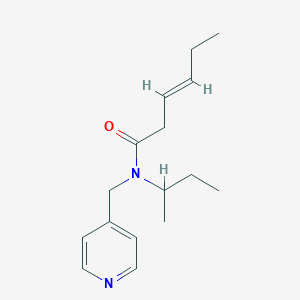molecular formula C16H24N2O B4260757 (3E)-N-(sec-butyl)-N-(pyridin-4-ylmethyl)hex-3-enamide 