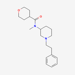 molecular formula C20H30N2O2 B4260793 N-methyl-N-[1-(2-phenylethyl)-3-piperidinyl]tetrahydro-2H-pyran-4-carboxamide 