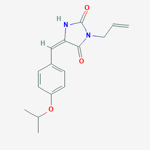 molecular formula C16H18N2O3 B426080 3-Allyl-5-(4-isopropoxybenzylidene)-2,4-imidazolidinedione 