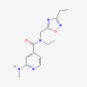 N-ethyl-N-[(3-ethyl-1,2,4-oxadiazol-5-yl)methyl]-2-(methylamino)isonicotinamide