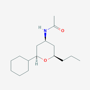 molecular formula C16H29NO2 B4260817 N-[(2R*,4S*,6R*)-2-cyclohexyl-6-propyltetrahydro-2H-pyran-4-yl]acetamide 