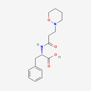 molecular formula C16H22N2O4 B4260821 (2S)-2-{[3-(1,2-oxazinan-2-yl)propanoyl]amino}-3-phenylpropanoic acid 