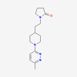 molecular formula C16H24N4O B4260827 1-{2-[1-(6-methyl-3-pyridazinyl)-4-piperidinyl]ethyl}-2-pyrrolidinone 
