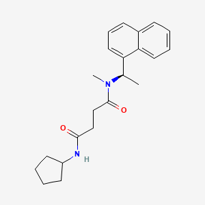 molecular formula C22H28N2O2 B4260834 N'-cyclopentyl-N-methyl-N-[(1R)-1-(1-naphthyl)ethyl]succinamide 