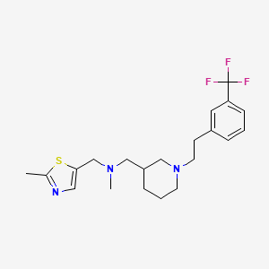 N-methyl-1-(2-methyl-1,3-thiazol-5-yl)-N-[(1-{2-[3-(trifluoromethyl)phenyl]ethyl}-3-piperidinyl)methyl]methanamine