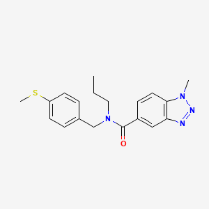 molecular formula C19H22N4OS B4260849 1-methyl-N-[4-(methylthio)benzyl]-N-propyl-1H-1,2,3-benzotriazole-5-carboxamide 