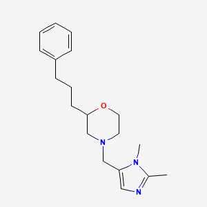 molecular formula C19H27N3O B4260883 4-[(1,2-dimethyl-1H-imidazol-5-yl)methyl]-2-(3-phenylpropyl)morpholine 