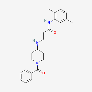 molecular formula C23H29N3O2 B4260914 3-[(1-benzoylpiperidin-4-yl)amino]-N-(2,5-dimethylphenyl)propanamide 
