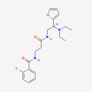 molecular formula C20H26FN3O3 B4260954 N-(3-{[2-(diethylamino)-2-(2-furyl)ethyl]amino}-3-oxopropyl)-2-fluorobenzamide 