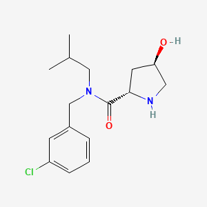 molecular formula C16H23ClN2O2 B4260961 (4R)-N-(3-chlorobenzyl)-4-hydroxy-N-isobutyl-L-prolinamide hydrochloride 