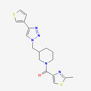 molecular formula C17H19N5OS2 B4260979 1-[(2-methyl-1,3-thiazol-4-yl)carbonyl]-3-{[4-(3-thienyl)-1H-1,2,3-triazol-1-yl]methyl}piperidine 