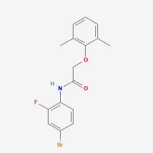 molecular formula C16H15BrFNO2 B426103 N-(4-bromo-2-fluorophenyl)-2-(2,6-dimethylphenoxy)acetamide 