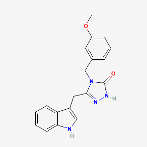 molecular formula C19H18N4O2 B4261032 5-(1H-indol-3-ylmethyl)-4-(3-methoxybenzyl)-2,4-dihydro-3H-1,2,4-triazol-3-one 