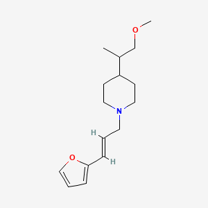 molecular formula C16H25NO2 B4261038 1-[(2E)-3-(2-furyl)prop-2-en-1-yl]-4-(2-methoxy-1-methylethyl)piperidine 