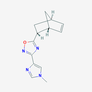 molecular formula C13H14N4O B4261046 5-[(1R*,2S*,4R*)-bicyclo[2.2.1]hept-5-en-2-yl]-3-(1-methyl-1H-imidazol-4-yl)-1,2,4-oxadiazole 