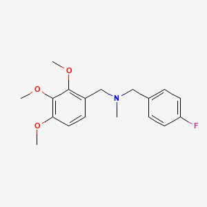 molecular formula C18H22FNO3 B4261053 (4-fluorobenzyl)methyl(2,3,4-trimethoxybenzyl)amine trifluoroacetate 