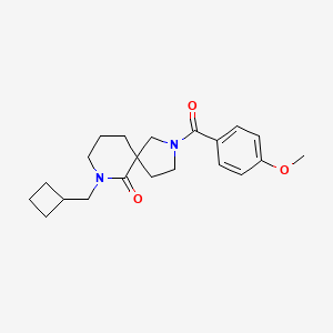 molecular formula C21H28N2O3 B4261068 7-(cyclobutylmethyl)-2-(4-methoxybenzoyl)-2,7-diazaspiro[4.5]decan-6-one 