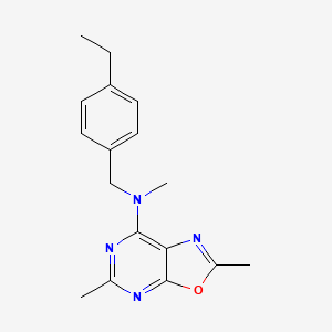 molecular formula C17H20N4O B4261075 N-(4-ethylbenzyl)-N,2,5-trimethyl[1,3]oxazolo[5,4-d]pyrimidin-7-amine 