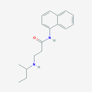 molecular formula C17H22N2O B4261098 3-(sec-butylamino)-N-1-naphthylpropanamide 