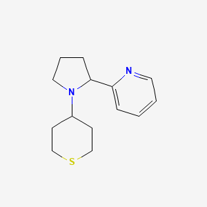 molecular formula C14H20N2S B4261106 2-[1-(tetrahydro-2H-thiopyran-4-yl)pyrrolidin-2-yl]pyridine 