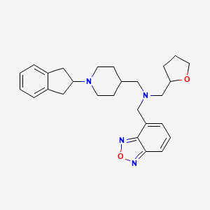 molecular formula C27H34N4O2 B4261111 (2,1,3-benzoxadiazol-4-ylmethyl){[1-(2,3-dihydro-1H-inden-2-yl)-4-piperidinyl]methyl}(tetrahydro-2-furanylmethyl)amine 