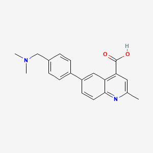 6-{4-[(dimethylamino)methyl]phenyl}-2-methylquinoline-4-carboxylic acid