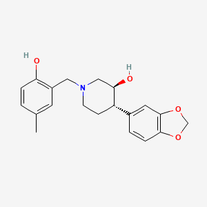 molecular formula C20H23NO4 B4261125 (3S*,4S*)-4-(1,3-benzodioxol-5-yl)-1-(2-hydroxy-5-methylbenzyl)piperidin-3-ol 