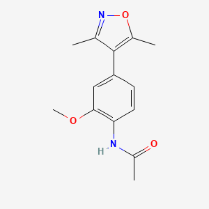 molecular formula C14H16N2O3 B4261133 N-[4-(3,5-dimethyl-4-isoxazolyl)-2-methoxyphenyl]acetamide 