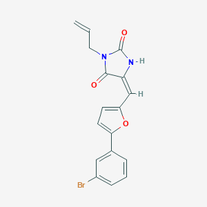 molecular formula C17H13BrN2O3 B426114 3-Allyl-5-{[5-(3-bromophenyl)-2-furyl]methylene}-2,4-imidazolidinedione 
