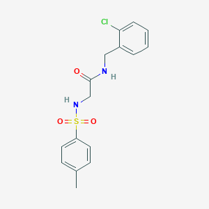 molecular formula C16H17ClN2O3S B426115 N-(2-chlorobenzyl)-2-{[(4-methylphenyl)sulfonyl]amino}acetamide 