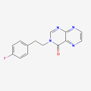 molecular formula C14H11FN4O B4261163 3-[2-(4-fluorophenyl)ethyl]pteridin-4(3H)-one 