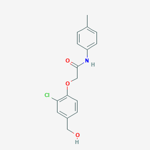 molecular formula C16H16ClNO3 B426117 2-[2-chloro-4-(hydroxymethyl)phenoxy]-N-(4-methylphenyl)acetamide CAS No. 693267-97-9