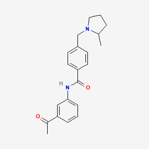 molecular formula C21H24N2O2 B4261171 N-(3-acetylphenyl)-4-[(2-methylpyrrolidin-1-yl)methyl]benzamide 