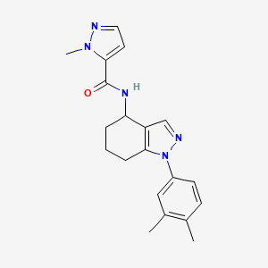 molecular formula C20H23N5O B4261181 N-[1-(3,4-dimethylphenyl)-4,5,6,7-tetrahydro-1H-indazol-4-yl]-1-methyl-1H-pyrazole-5-carboxamide 