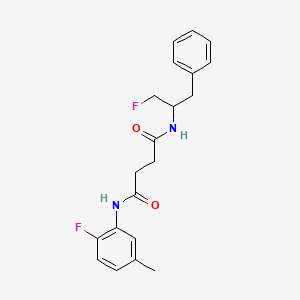 molecular formula C20H22F2N2O2 B4261197 N-(1-benzyl-2-fluoroethyl)-N'-(2-fluoro-5-methylphenyl)succinamide 