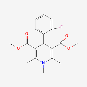 molecular formula C18H20FNO4 B4261228 dimethyl 4-(2-fluorophenyl)-1,2,6-trimethyl-1,4-dihydro-3,5-pyridinedicarboxylate 
